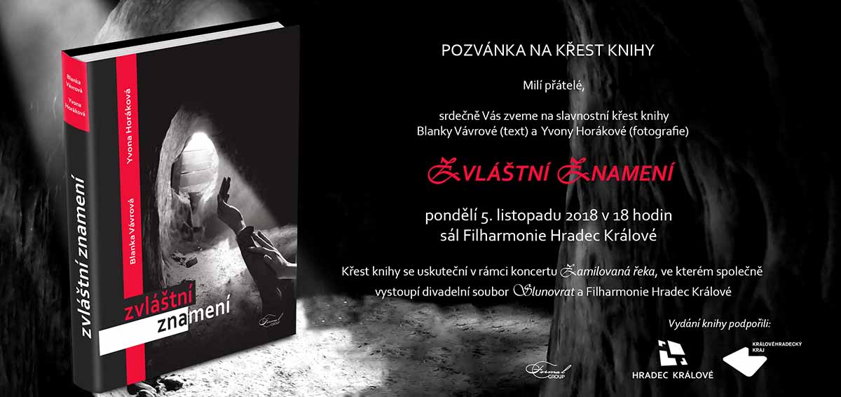 Pozvánka na křest knihy zvláštní znamení 1
